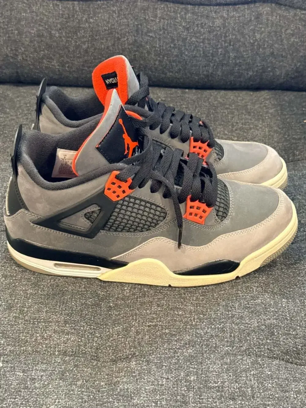 Nike Air Jordan 4 Retro 'Infrared' Dark Grey / Infrared 23 - 9M